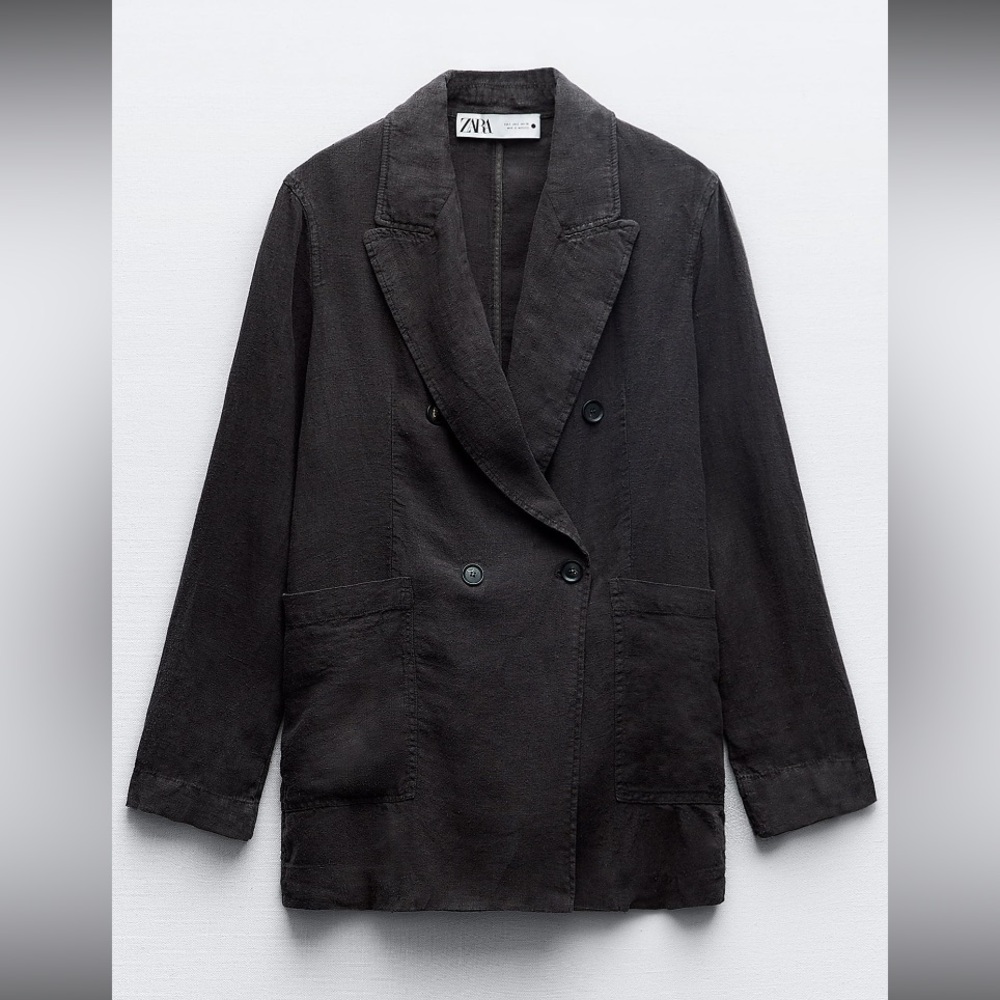 ZARA 100% LINEN BLAZER